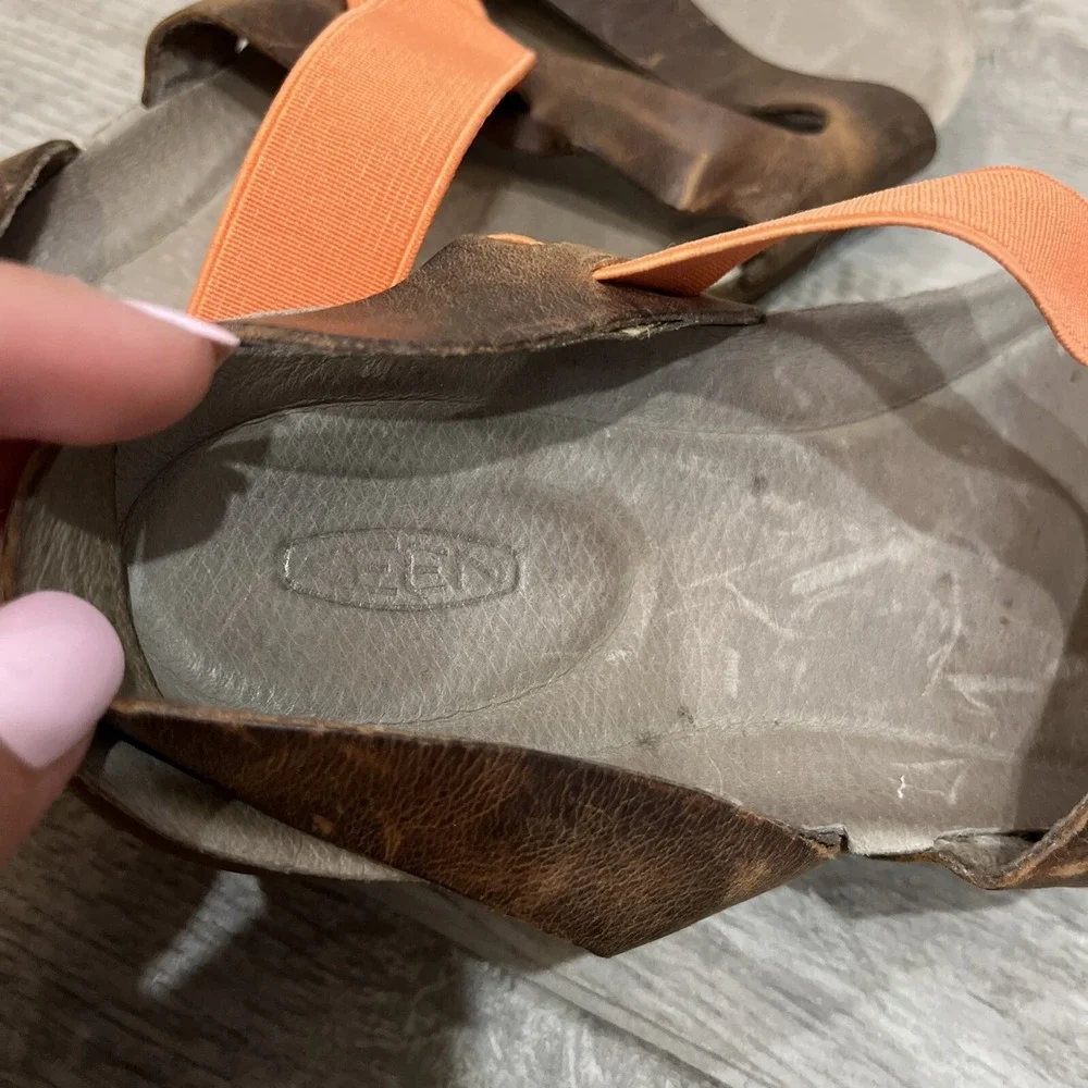 KEEN Women's‎ DAUNTLESS Sport Sandal Shoes Straps Brown Orange Open Toe Size 7.5